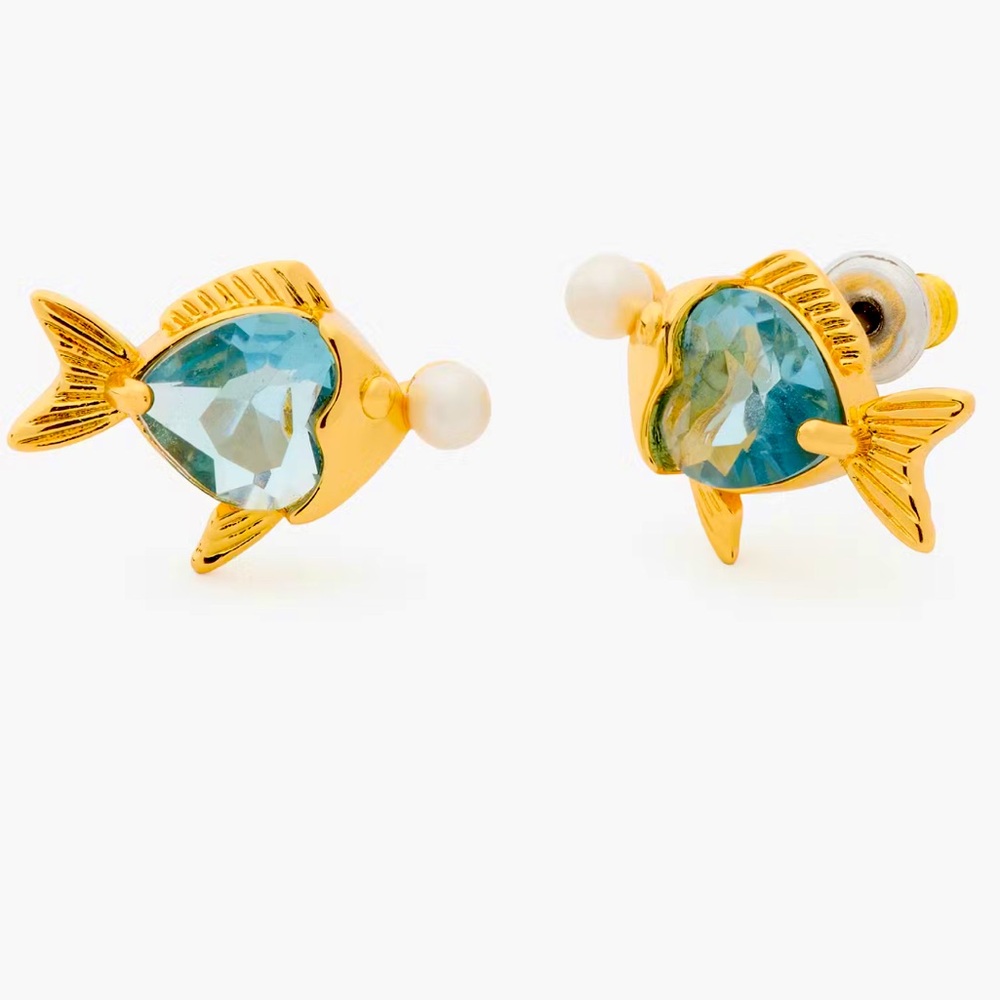 New Kate Spade What A Catch Fish Studs